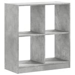 vidaXL Bibliothèque gris béton 68 5x32x75 cm bois d'ingénierie