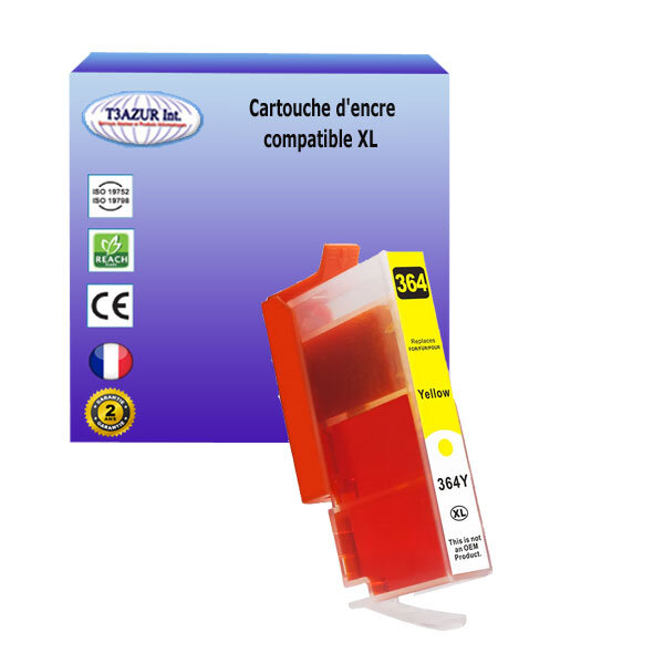 Cartouche compatible avec HP DeskJet 3070A, 3520, 3522, 3524 remplace HP 364XL ( CB325EE ) - Jaune