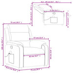 vidaXL Fauteuil de massage inclinable jaune velours