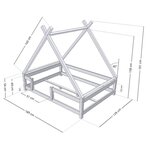 Lit cabane enfant TAHUKA 120 x 180 bleu clair