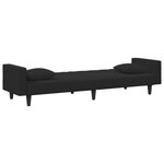 vidaXL Ensemble de canapés 2 Pièces avec coussins noir velours