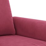 vidaXL Ensemble de canapés 3 Pièces avec coussins rouge bordeaux velours