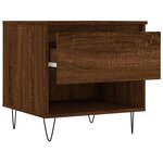 vidaXL Table basse chêne marron 50x46x50 cm bois d'ingénierie