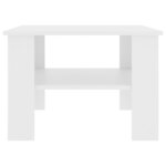 vidaXL Table basse Blanc 60x60x42 cm Bois d’ingénierie