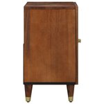 vidaXL Cabinet sous lavabo de salle de bain Marron miel avec détails dorés