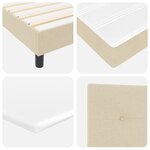 Lit Box Spring vidaXL avec Crème de Matelas 180x200 cm Tissu