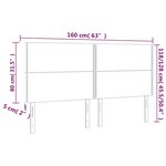 vidaXL Tête de lit à LED Vert foncé 160x5x118/128 cm Velours