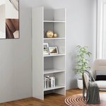 vidaXL Bibliothèque Blanc brillant 60x35x180 cm Bois d’ingénierie