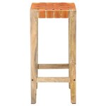 vidaXL Tabourets de bar lot de 2 marron cuir véritable 75 cm