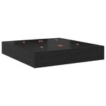Cadre de lit de rangement vidaXL Noir Chêne 200x200 cm