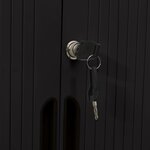 vidaXL Armoire à portes coulissantes Noir 90x40x90 cm Acier