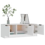 vidaXL Meuble TV Blanc 102x35x36 5 cm Bois d'ingénierie