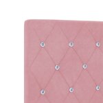 Tête de lit vidaXL en velours rose avec boutons en cristal  100 cm