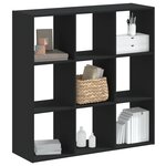vidaXL Bibliothèque noir 102x32x102 cm bois d'ingénierie