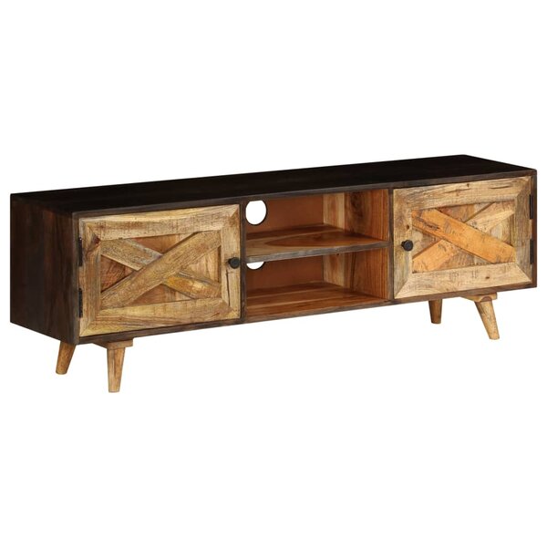 vidaXL Meuble TV Bois de manguier massif 140 x 30 x 45 cm