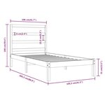 vidaXL Cadre de lit sans matelas noir 100x200 cm bois massif de pin