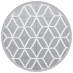 vidaXL Tapis d'extérieur gris Ø120 cm PP