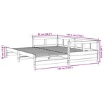 vidaXL Lit de jour sans matelas cire marron 90x190 cm bois pin massif