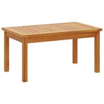 Ensemble de canapé de jardin 5 pièces vidaXL avec coussins en bois d'acacia massif