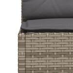 vidaXL Salon de jardin avec coussins 10 Pièces gris résine tressée
