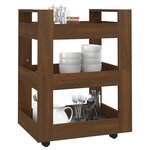 vidaXL Chariot de cuisine Chêne marron 60x45x80 cm Bois d'ingénierie