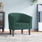 vidaXL Chaise cabriolet de massage vert foncé velours