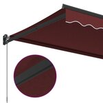 vidaXL Auvent manuel rétractable bordeaux 300x250 cm