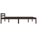 vidaXL Cadre de lit sans matelas marron foncé pin massif 120x200 cm