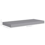 vidaXL Étagère murale flottante gris 60x23 5x3 8 cm MDF