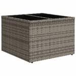 vidaXL Salon de jardin 11 Pièces avec coussins gris résine tressée