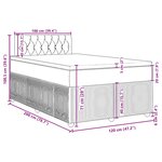 vidaXL Sommier à lattes de lit avec matelas Bleu 120x200 cm Tissu