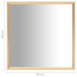 vidaXL Miroir Doré 40x40 cm