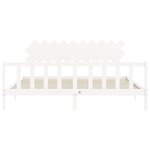 vidaXL Cadre de lit sans matelas blanc 200x200 cm bois massif de pin