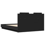 vidaXL Cadre de lit sans matelas noir 120x190 cm