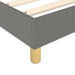 vidaXL Sommier à lattes de lit avec matelas Gris foncé 100x200cm Tissu