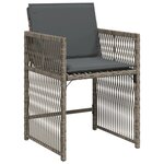vidaXL Chaises de jardin avec coussins lot de 4 gris résine tressée