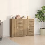 vidaXL Buffets 2 Pièces Chêne Artisan 60x31x84 cm Bois d'ingénierie