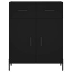 vidaXL Buffet noir 69 5x34x90 cm bois d'ingénierie