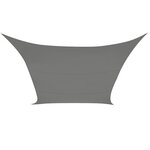 Perel Voile d'ombrage  perméable  respirant  5 x 5 m  180 g/m²  PEHD  carré  gris foncé