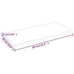 vidaXL Dessus de table 80x40x2 cm bois de chêne massif non traité