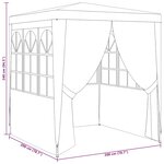 vidaXL Tente de réception avec parois latérales 2x2 m Bleu 90 g/m²