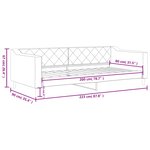 vidaXL Lit de repos sans matelas crème 80x200 cm tissu