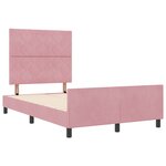 Lit en velours rose vidaXL 120x190 cm