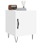 vidaXL Table de chevet blanc 40x40x50 cm bois d’ingénierie