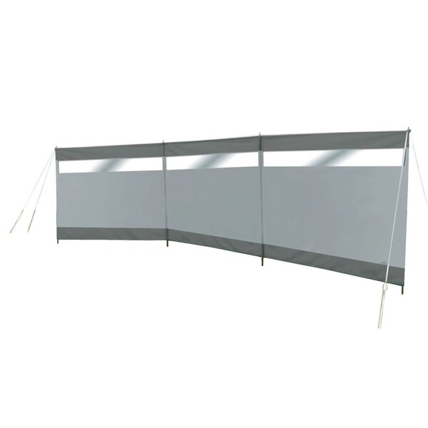 Bo-Camp Brise-vent avec fenêtre Dennis 500x140 cm Gris