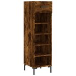 vidaXL Meuble à chaussures chêne fumé 30x35x105 cm bois d'ingénierie