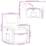 vidaXL Fauteuil inclinable électrique gris foncé tissu