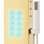 vidaXL Système de panneau de douche acier inoxydable doré incurvé
