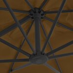 vidaXL Parasol de jardin avec base portable taupe