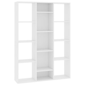 vidaXL Séparateur de pièce/Bibliothèque Blanc 100x24x140 cm